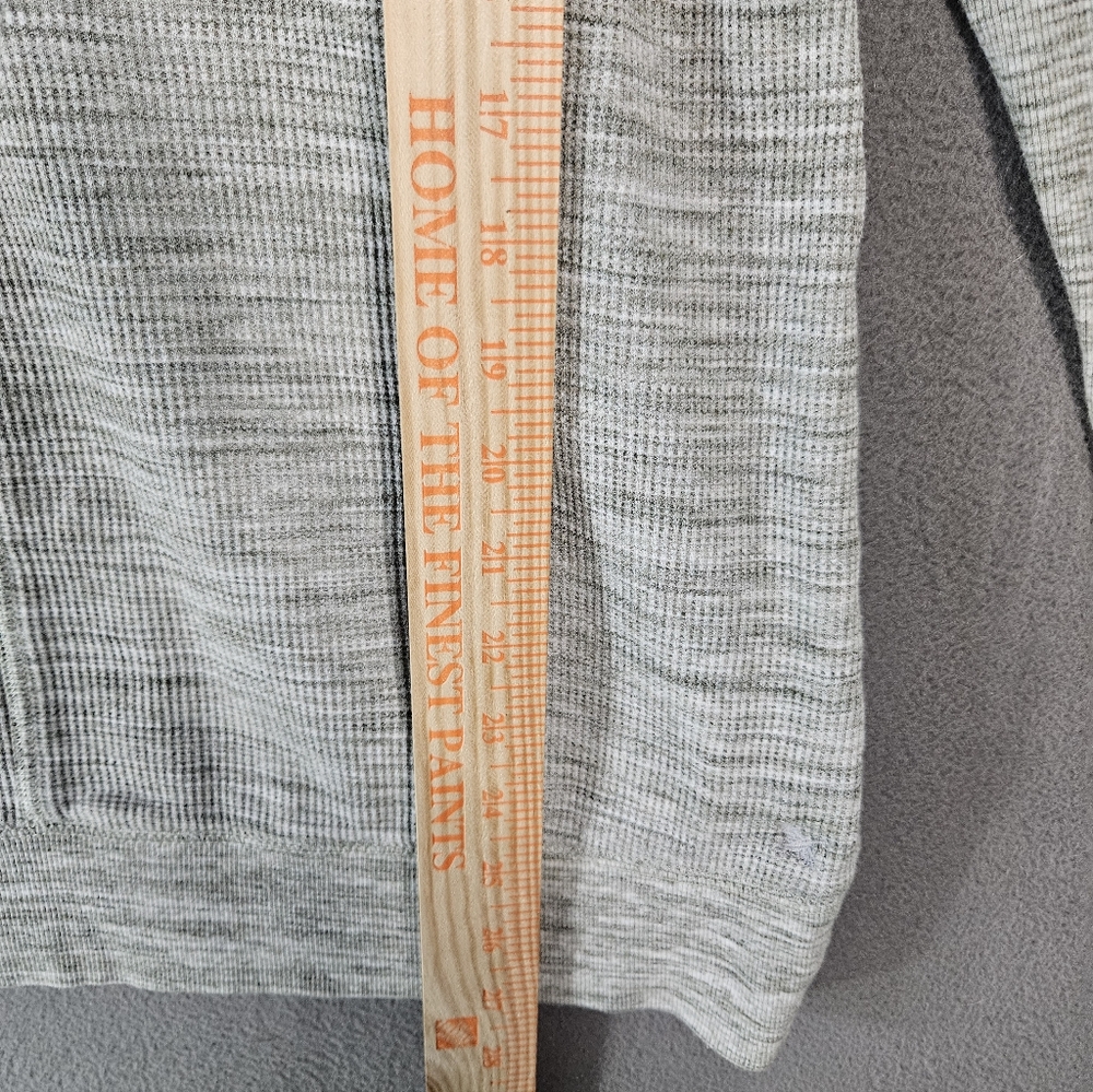 Eddie Bauer Womens Large Cowl Turtleneck Waffle Knit Thermal Gray Long Sleeve - Picture 4 of 8